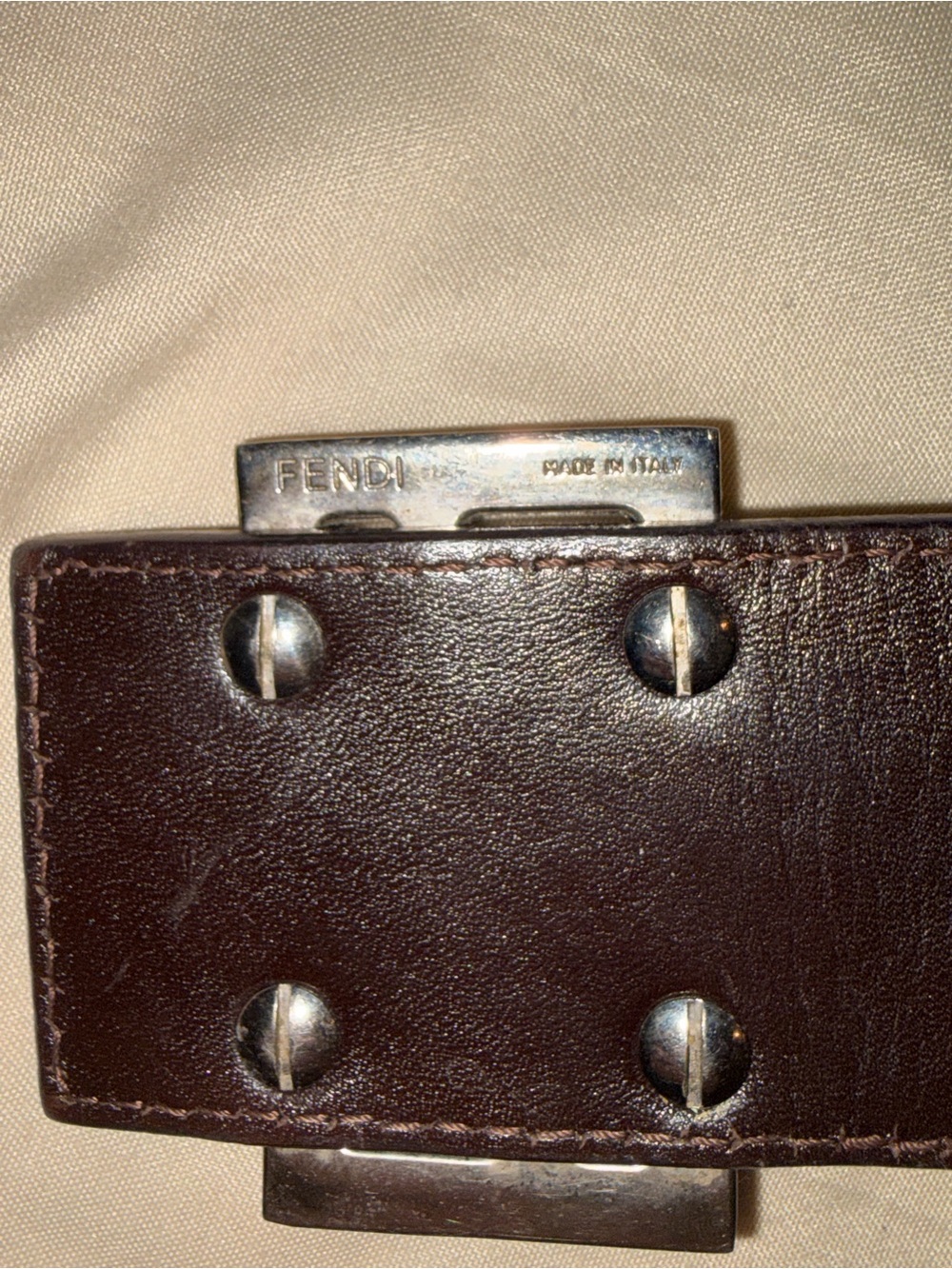 Fendi Brown & Black FF Logo Shoulder Bag - Picture 3 of 5